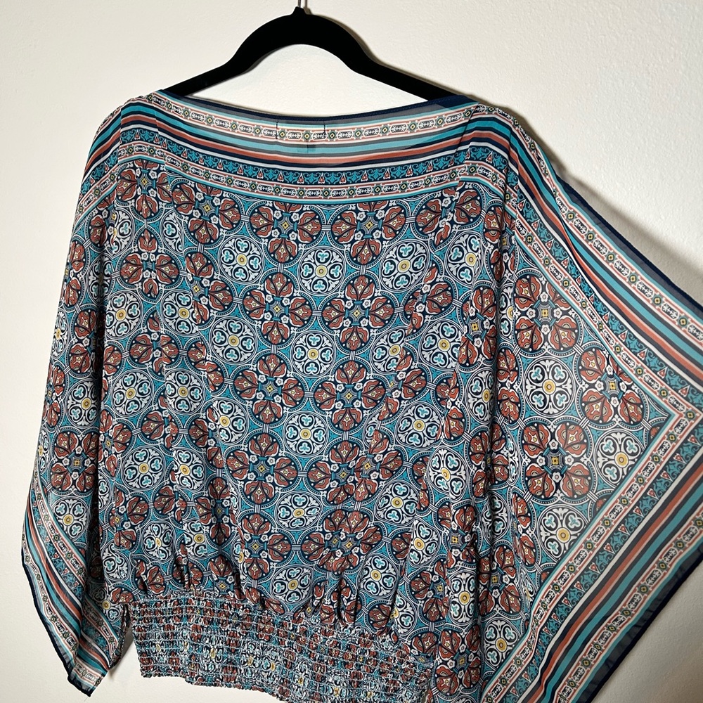 Max Studio Multicolor Patterned Top - image 5